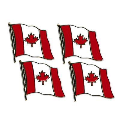 4x stuks pin speldje/broche vlag Canada 20 mm