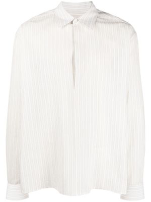 Lanvin chemise en coton à rayures - Blanc