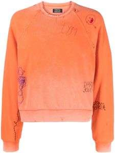 Liberal Youth Ministry sweat brodé à effet usé - Orange