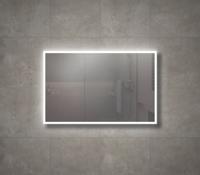 Badkamerspiegel Vasco | 100x70 cm | Rechthoekig | Directe en indirecte LED verlichting | Drukschakelaar
