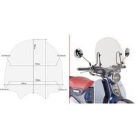 GIVI Windscherm, moto en scooter, 1168A excl. montagekit