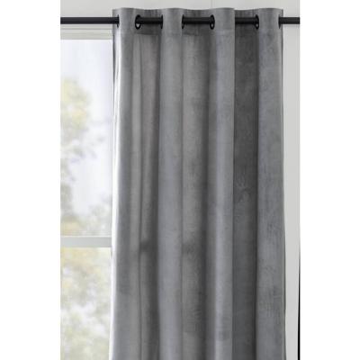 1+1 Gratis Leen Bakker - Gordijn Valletta - 140x280 Cm (1 Stuk) - Polyester - Grijs