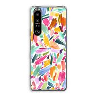 Watercolor Brushstrokes: Sony Xperia 1 III Transparant Hoesje