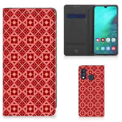 Samsung Galaxy A40 | Hoesje met Magneet | Batik Rood
