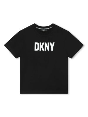 Dkny Kids t-shirt en coton à logo imprimé - Noir