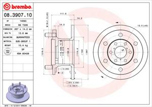 Brembo Remschijven 08.3907.10