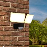 Luton - LED Wandlamp met sensor - 40 Watt 3300 Lumen - Bewegingssensor en schemerschakelaar - 3000K warm wit licht - dubbel