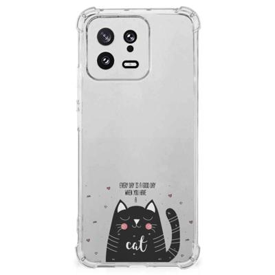 Xiaomi 13 Stevig | Bumper Hoesje | Cat Good Day Xiaomi 13 Stevig | Bumper Hoesje | Cat Good Day