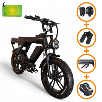 Ouxi V8/C80 Fatbike Special Zwart Hydraulische Remmen - 25 KM/H - Elektrische Scooter