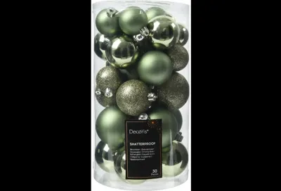 Kerstbalmix plc d6cm 30st rsmrn