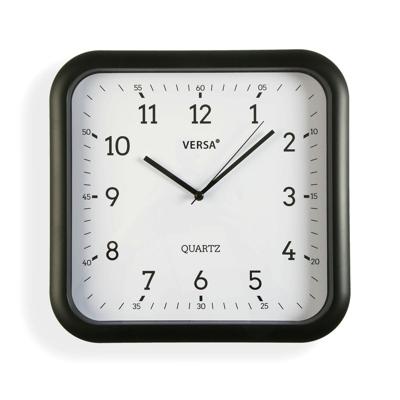 Muurklok Versa Zwart Plastic Kwarts 3,5 x 28,5 x 29,5 cm