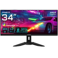 GIGABYTE M34WQ computer monitor 86,4 cm (34") 3440 x 1440 Pixels 2K Ultra HD LED Zwart - thumbnail