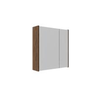 Saniclass Holz Pure Spiegelkast - 60x63x16cm - inclusief zijpanelen - Walnut pure SW1420838/SW1212815