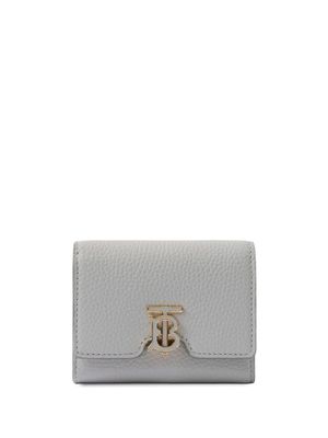 Burberry portefeuille en cuir à fini grainé - Argent