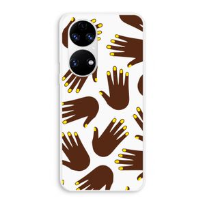 Hands dark: Huawei P50 Transparant Hoesje