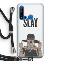 Slay All Day: Huawei P20 Lite (2019) Transparant Hoesje met koord