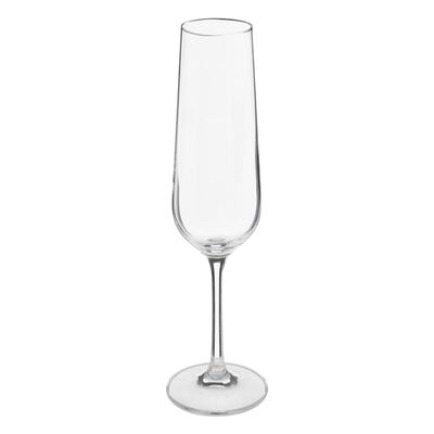 Champagneglazen set Lena - doosje 6x stuks - chique transparant glas - 20 CL