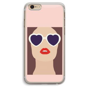 Red lips: iPhone 6 Plus / 6S Plus Transparant Hoesje