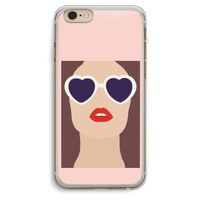 Red lips: iPhone 6 Plus / 6S Plus Transparant Hoesje
