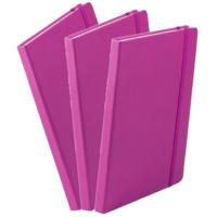 Notitieboekje - 5x - met elastiek - A5 - roze - 100 paginas - opschrijfboekjes - lue schriften