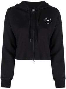 adidas by Stella McCartney hoodie zippé à logo imprimé - Noir