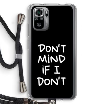 Don't Mind: Xiaomi Redmi Note 10S Transparant Hoesje met koord