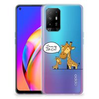 OPPO A94 5G | Reno5 Z Telefoonhoesje met Naam Giraffe - thumbnail