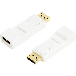 LogiLink CV0057 DisplayPort / HDMI Adapter [1x DisplayPort stekker - 1x HDMI-bus] Wit Vergulde steekcontacten