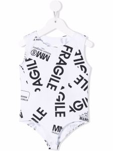 MM6 Maison Margiela Kids body à imprimé monogrammé - Blanc