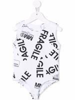 MM6 Maison Margiela Kids body à imprimé monogrammé - Blanc - thumbnail