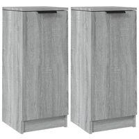 The Living Store Dressoir - Opbergkast 30x30x70cm - Grijs Sonoma Eiken - thumbnail