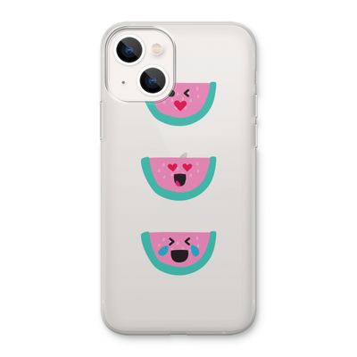 Smiley watermeloen: iPhone 13 Transparant Hoesje