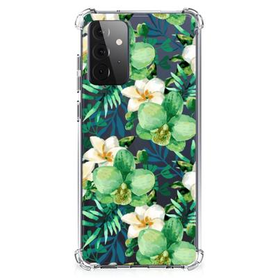 Samsung Galaxy A72 4G/5G Case Orchidee Groen Samsung Galaxy A72 4G/5G Case Orchidee Groen