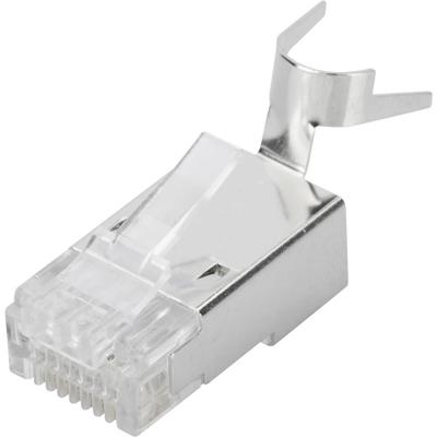 Digitus AK-219604-100 Digitus modulaire stekker voor ronde kabel, CAT 6A, afgeschermd - 100 stuks. AK-219604-100 RJ45, stekker Zilver 100 stuk(s)