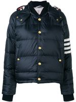 Thom Browne veste bomber à détails rayés - Bleu - thumbnail