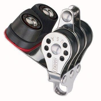 Harken 22mm Micro 3-schijfsblok Met Hondsvot En Klem Default