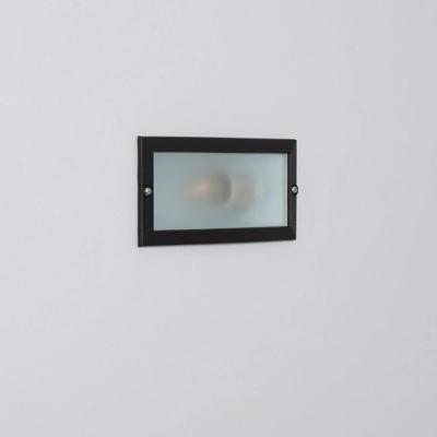Wandlamp trapverlichting zwart &apos;Lead&apos; vierkant E27 fitting 20 cm