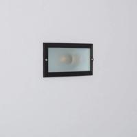 Wandlamp trapverlichting zwart &apos;Lead&apos; vierkant E27 fitting 20 cm