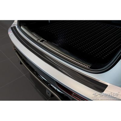 Zwart RVS Bumper beschermer passend voor Audi Q5 Sportback 2020- incl. S-Line AV245360