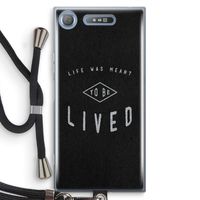 To be lived: Sony Xperia XZ1 Transparant Hoesje met koord