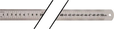 Promat Stalen liniaal | lengte 500 mm | staal | verdeling B = mm/1/2 mm - 4000858800 4000858800