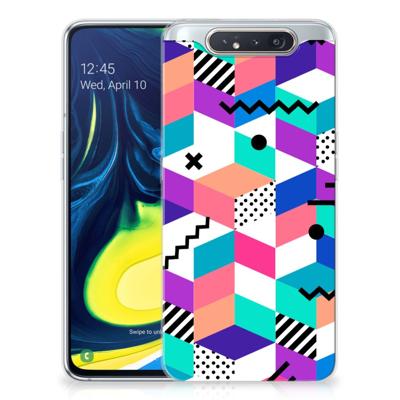 Samsung Galaxy A80 | TPU Hoesje | Blokken Kleurrijk