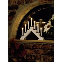 Konstsmide 7 Light Wooden Candlestick 7 gloeilamp(en) - thumbnail