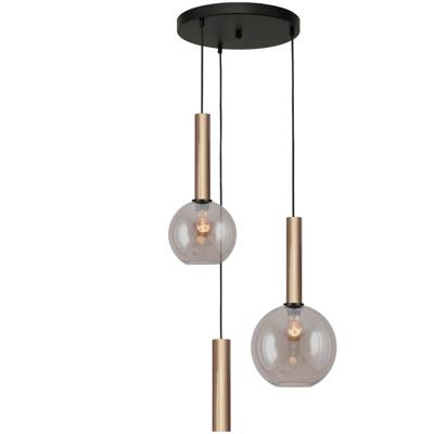 Masterlight Vide hanglampBella 2 Messing goud met goud glas - 2982-02-35-3-RG10222
