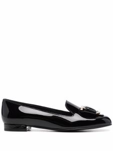 Ferragamo mocassins Gancini à détail de nœud - Noir