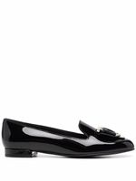 Ferragamo mocassins Gancini à détail de nœud - Noir