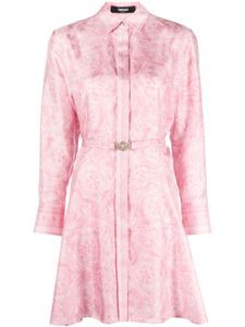 Versace robe-chemise à imprimé baroque - Rose