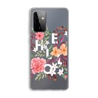 Hello in flowers: Samsung Galaxy A72 Transparant Hoesje