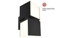 Lutec Zwarte design wandlampCuba reddot award - 5193801012