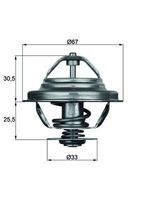 Thermostaat, koelvloeistof TX2780D - thumbnail